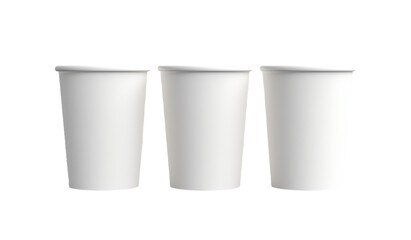 white plastic cup isolated