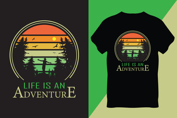 Adventure Vintage T-Shirt Design Vector