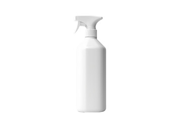 Cosmetics bottles, cream, isolated on white background, white plastic spray bottle