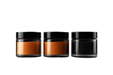 Cosmetics bottles, cream, isolated on white background, set of cosmetic bottles