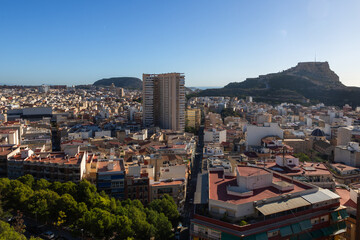 Città di Alicante in Spagna vista dall'alto