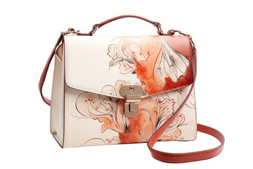 Fashionable feminine leather white purse