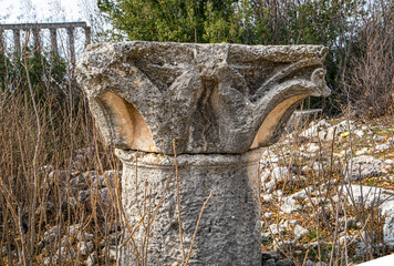 Scenic views of Olba near Uzuncaburç, is an archaeological site in Mersin Province, Turkey,...