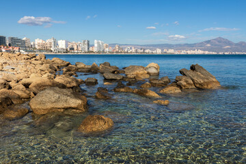 Paesaggio marino di Cabo de la Huerta ad Alicante, Spagna