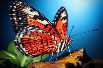 macrophotography of a butterfly