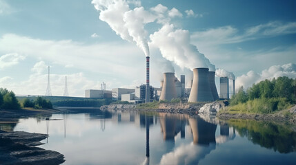 panorama of the nuclear power plant