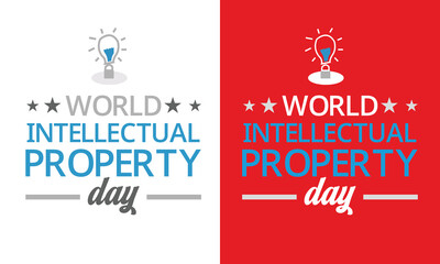 Naklejka na ściany i meble World Intellectual Property Day T Shirt Design, Typographic Design, Vector Design.