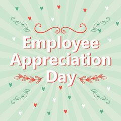 International Happy Employee Appreciation Day 2024. Employee Appreciation creative concept background.style Vector Design Illustration for Background, Poster, Banner, Advertising, Greeting Card.