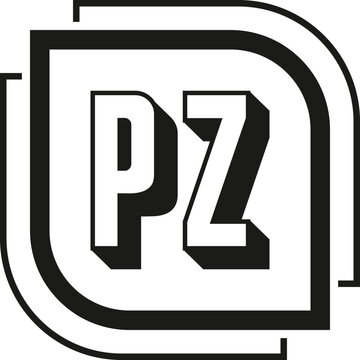 PZ letter logo design on white background. PZ logo. PZ creative initials letter Monogram logo icon concept. PZ letter design