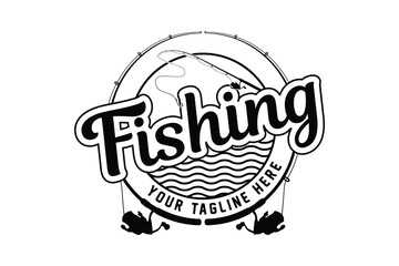 Fishing Logo Designs for Your Brand, Professional Fishing Logo Templates for Your Business, Stylish Fishing Typography, Creative Fishing Design, Fishing Enthusiast's Tee, Unique Fishing Typography