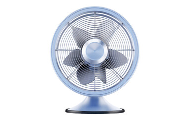 Comfort with an Aluminum Desk Fan for Efficient Air Circulation on a White or Clear Surface PNG Transparent Background