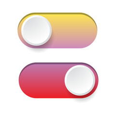On and Off toggle switch button template
