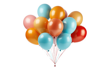 Role of a Balloon Bouquet in Modern Event Decoration on a White or Clear Surface PNG Transparent Background