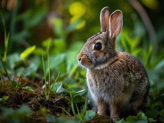 Fototapeta premium rabbit in the grass