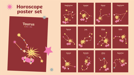 Horoscope sign set