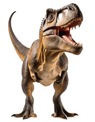 tyrannosaurus rex dinosaur reptile isolated on white background, cutout