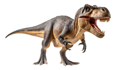tyrannosaurus rex dinosaur isolated on white background, cutout
