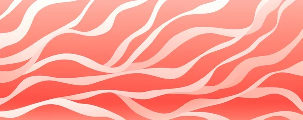 Fotobehang Coral repeated soft pastel color vector art line pattern  © Celina