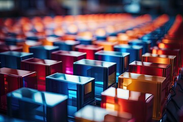 Obraz premium modern abstract background with colorful plastic cubes