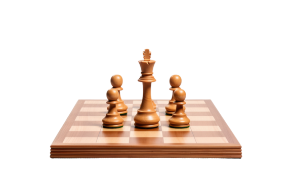 The Chess Board, Where Minds Clash and Strategic Brilliance Emerges on a White or Clear Surface PNG Transparent Background