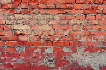 Urban Texture: Red Brick Wall Background Design with Retro Grunge Feel
