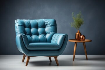 The contemporary design of a cozy armchair, perfect for relaxation and home decor elegance, leather armchair