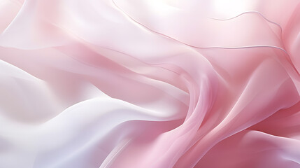 Fototapeta premium Pastel dreams, soft light background featuring white and pink textile