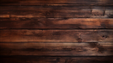Obraz premium Rustic Elegance, dark brown wooden plank background