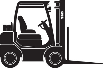 WarehouseWheels Iconic Forklift Design CargoCarrier Dynamic Forklift Logo