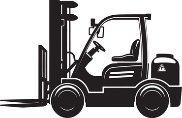 LiftCraft Dynamic Forklift Emblem PalletPulse Vector Forklift Symbol
