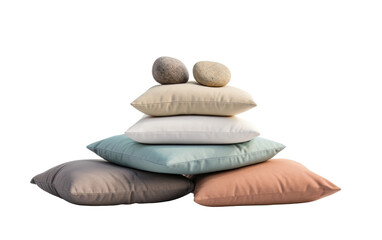Meditation Cushion Set for Serene and Supportive Mindfulness Practice on a White or Clear Surface PNG Transparent Background