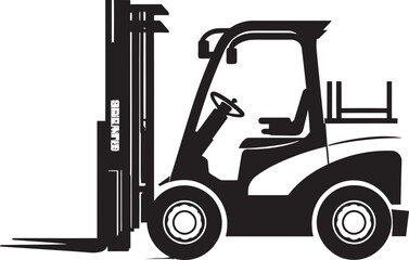 LiftTech Dynamic Forklift Emblem CargoCarrier Vector Forklift Symbol