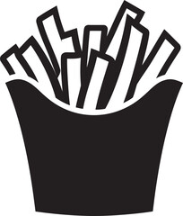 CrispCraze French Fry Vector Icon GoldenGourmet Dynamic Fry Emblem