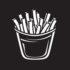 SpudStyle French Fry Vector Icon TaterTrove Dynamic Fry Emblem