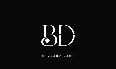 BD, DB, B, D Abstract Letters Logo Monogram