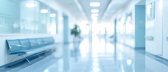 Blur background of modern hospital.