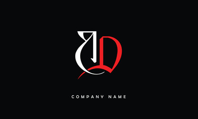 BD, DB, B, D Abstract Letters Logo Monogram