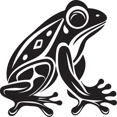 JungleJump Iconic Frog Design RibbitRush Dynamic Frog Logo