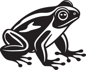 FrogForm Dynamic Frog Emblem SwampStyle Vector Frog Symbolism