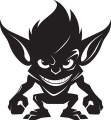 Obraz premium Sinister Schemer Full Body Goblin Symbol Malevolent Minion Cartoon Iconic Design