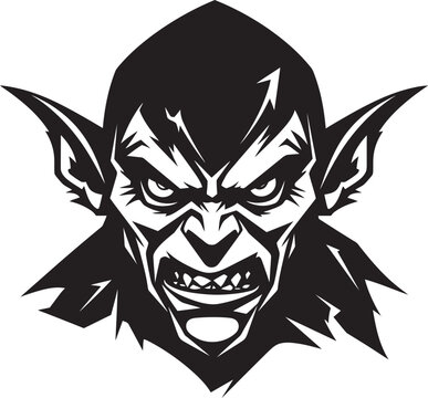 Devious Demon Wicked Goblin Icon Malevolent Minion Dynamic Goblin Vector