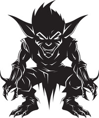 Malevolent Minion Dynamic Goblin Vector Mischief Maven Wicked Goblin Emblem
