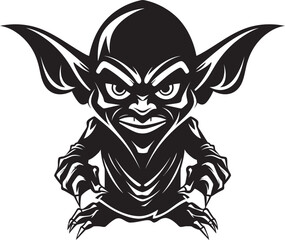 Devious Demon Wicked Goblin Icon Malevolent Minion Dynamic Goblin Vector