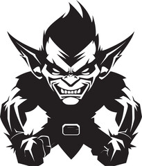 Devious Demon Wicked Goblin Icon Malevolent Minion Dynamic Goblin Vector