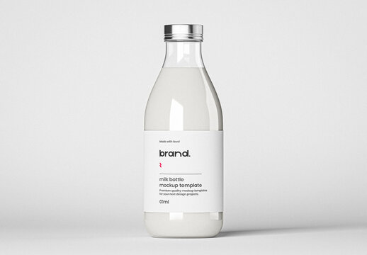 Milk Bottle Mockup
