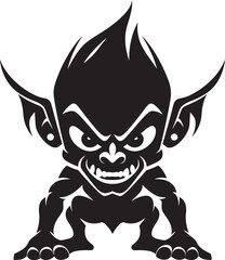 Malevolent Minion Dynamic Goblin Vector Mischief Maven Wicked Goblin Emblem