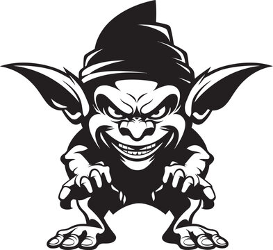 Villainous Vandal Evil Goblin Vector Sinister Schemer Full Body Goblin Symbol