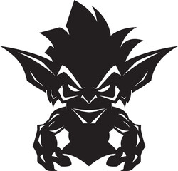 Evil Goblin Essence Full Body Vector Grim Goblin Glory Full Body Vector Emblem