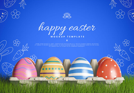 Happy Easter Mockup Template
