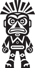 TribalTrek Full Body Cartoon Emblem SavageSoul Tribal Character Logo